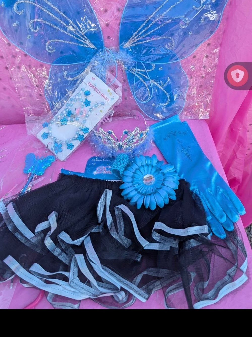 Kids Blue Fairy Dress-Up Set with Accessories